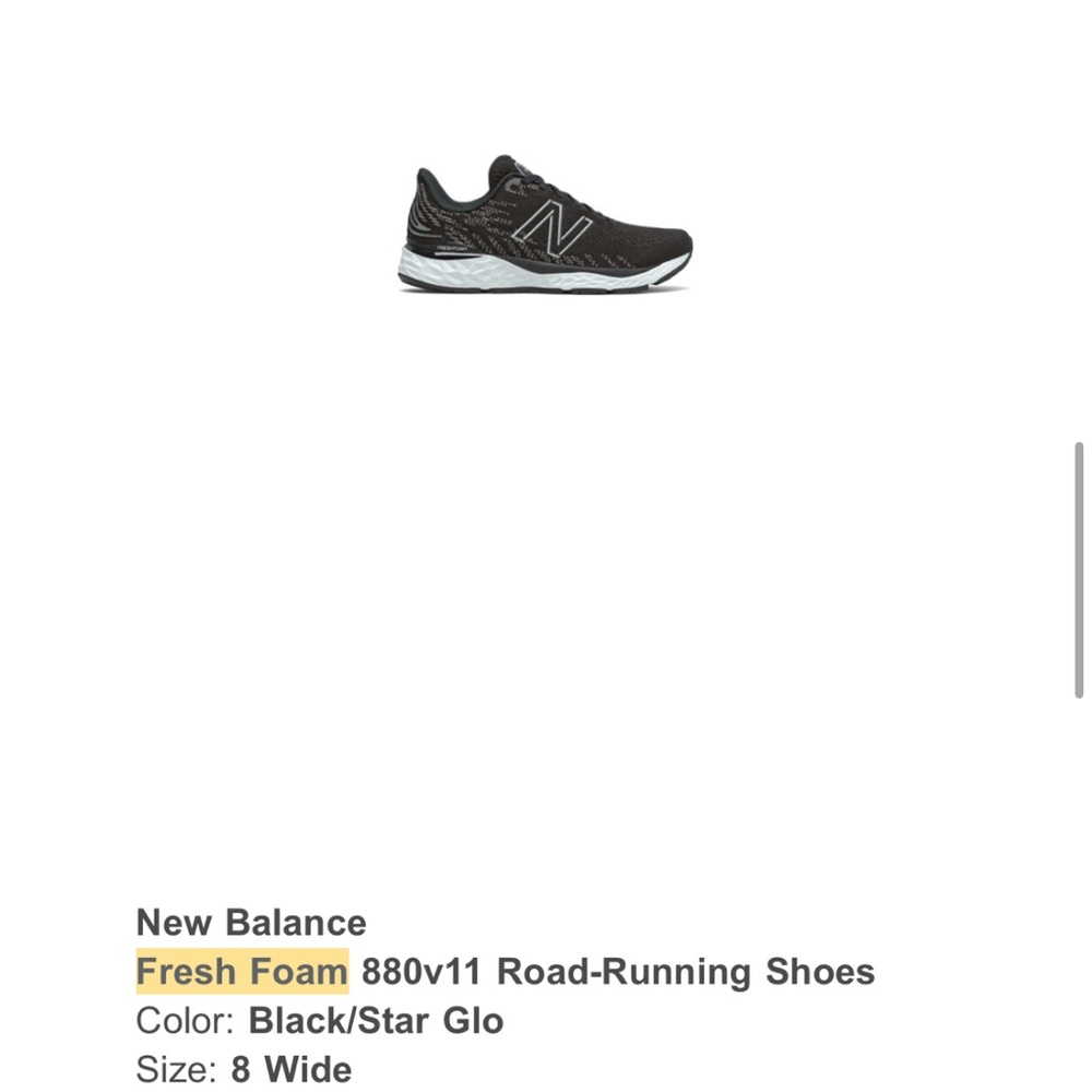 New Balance Fresh Foam 880v11 Black Running Shoes